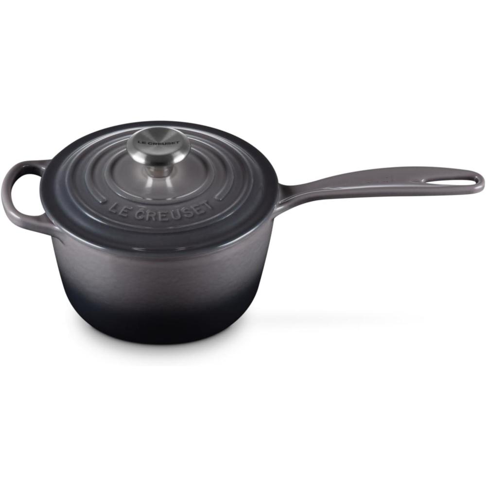 imageLe Creuset Enameled Cast Iron Signature Saucepan 225 qt FlameOyster