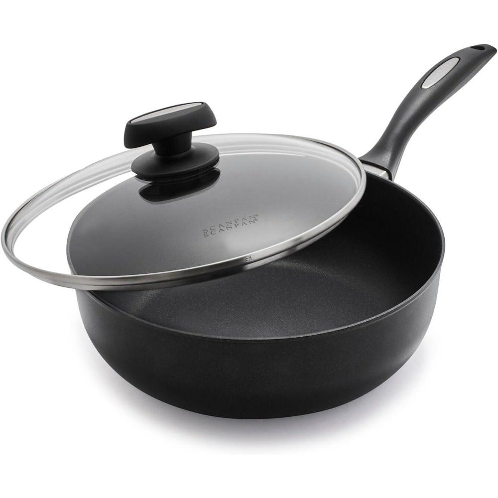 imageScanpan ES5 Deep Saut Pan with Lid 4 qt Black