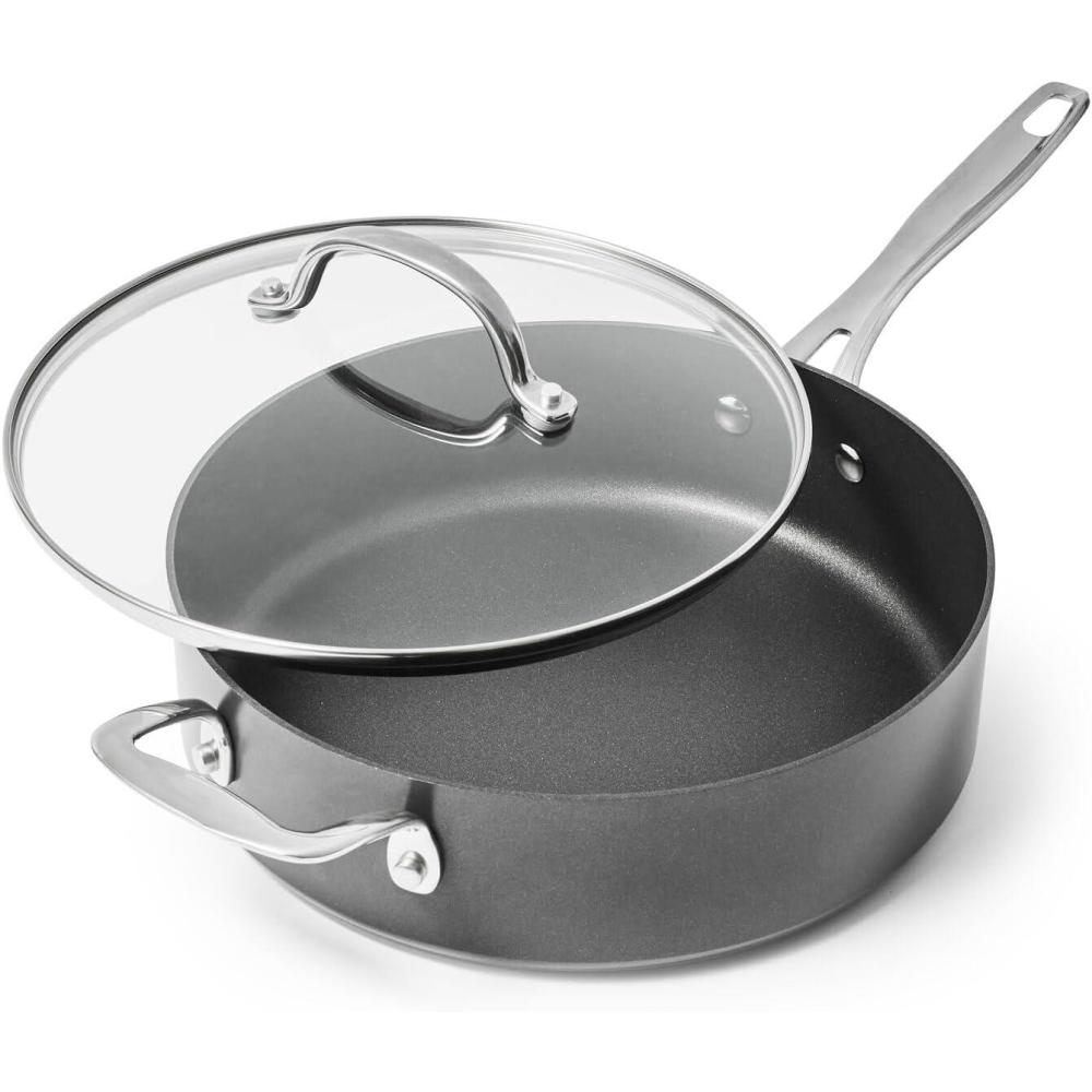 imageSur La Table Signature Hard Anodized Nonstick Saut Pan 4 qt Black