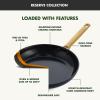 GreenPan Hard Anodized Healthy Ceramic Nonstick 10″ and 12″ Frying Pan Skillet Set, Gold Handle, PFAS-Free, Dishwasher Safe, Oven Safe, Taupe(Black)