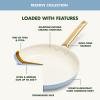 GreenPan Hard Anodized Healthy Ceramic Nonstick 10″ and 12″ Frying Pan Skillet Set, Gold Handle, PFAS-Free, Dishwasher Safe, Oven Safe, Taupe(Sky Blue)