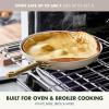 GreenPan Hard Anodized Healthy Ceramic Nonstick 10″ and 12″ Frying Pan Skillet Set, Gold Handle, PFAS-Free, Dishwasher Safe, Oven Safe, Taupe(Taupe)