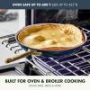 GreenPan Hard Anodized Healthy Ceramic Nonstick 10″ and 12″ Frying Pan Skillet Set, Gold Handle, PFAS-Free, Dishwasher Safe, Oven Safe, Taupe(Twilight Blue)