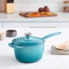 Le Creuset Enameled Cast Iron Signature Saucepan, 2.25 qt., Flame(Caribbean)