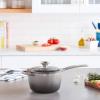 Le Creuset Enameled Cast Iron Signature Saucepan, 2.25 qt., Flame(Oyster)
