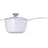 Le Creuset Enameled Cast Iron Signature Saucepan, 2.25 qt., Flame(Shallot)