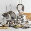 Sur La Table Classic 5-Ply Stainless Steel 2-Piece Skillet Set, 8″ & 10″, Silver