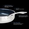 Viking 4-Ply Deep Frying Pan with Lid, 4.5 Quart Laser Clad Titanium Performance Ti Saute Cooking Pot, Dishwasher and Oven Safe, Induction Ready, Blue/Silver