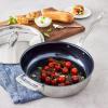 Viking 4-Ply Deep Frying Pan with Lid, 4.5 Quart Laser Clad Titanium Performance Ti Saute Cooking Pot, Dishwasher and Oven Safe, Induction Ready, Blue/Silver