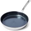 Viking 4-Ply Frying Pan, 8 Inch Laser Clad Titanium Performance Ti Kitchen Cookware, Blue/SIlver(12 Inch)