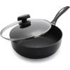 Scanpan ES5 Deep Sauté Pan with Lid, 4 qt, Black