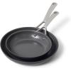 Sur La Table Classic Hard Anodized Ceramic Nonstick Skillet Set of 2, 8″ & 10″, Aluminum