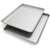 Sur La Table Commercial Sheet Pan Set – 2-Piece Heavy-Duty Aluminized Steel Pans with Fluted, Corrugated Design for Even Baking, Nonstick Silicone Coating, Rust & Warp Resistant, 17.25″ x 12.25″