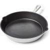 Sur La Table Enameled Cast Iron Skillet – 10″ Frying Pan for Searing, Sautéing & Baking, Oven to 500°F, Induction Compatible, Durable Nonstick Interior, Even Heat Distribution, White