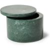 Sur La Table Marble Salt Keeper – Elegant White Marble Cellar for Kitchen & Dining, Handmade Spice Storage, 4″ x 3″