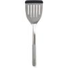 Sur La Table Stainless Steel Silicone Edge Slotted Turner, Black