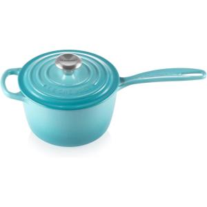Le Creuset Enameled Cast Iron Signature Saucepan, 2.25 qt., Flame(Caribbean)