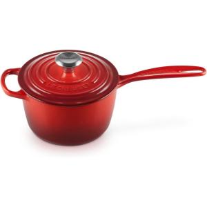 Le Creuset Enameled Cast Iron Signature Saucepan, 2.25 qt., Flame(Cerise)