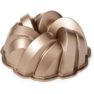 Nordic Ware 75th Anniversary Braided Bundt Pan, 12 Cups, Toffee