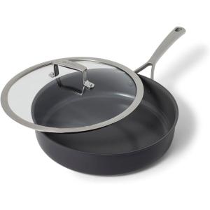 Sur La Table Classic Hard Anodized Ceramic Nonstick Sauté Pan, 5 Qt, Aluminum