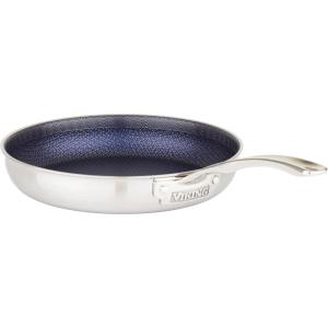 Viking 3-Ply Non Stick Frying Pans, 2-Piece Hybrid Plus Stainless Steel, 9.5 and 11 Inch, Silver(10 Inches)