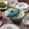 Sur La Table Pearl Stoneware Salad Plates – Set of 4 with Raised Dot Border & Distressed Edges, Vintage-Inspired Durable Dinnerware, Dishwasher & Microwave(White)
