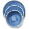Sur La Table Cloud Stoneware Dinnerware Set – 12-Piece Handcrafted Ceramic Collection Made in Portugal with Reactive Glaze, Organic Design, Dishwasher & Microwave, Blue
