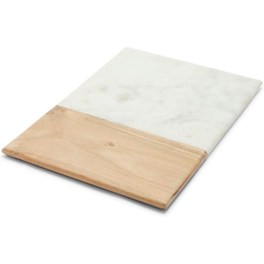 imageSur La Table Rectangular Marble and Acacia Wood Serving Board White