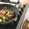 Sur La Table Kitchen Essential Main Canteen 9.5″ Pre-Seasoned Cast Iron Skillet w/Wood Handle, Natural Nonstick Lightweight Frying Pan for Searing, Sautéing & Everyday Cooking – Blue(Juniper Green (Skillet))