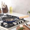 Sur La Table Kitchen Essential Main Canteen 9.5″ Pre-Seasoned Cast Iron Skillet w/Wood Handle, Natural Nonstick Lightweight Frying Pan for Searing, Sautéing & Everyday Cooking – Blue(Blue (Skillet))