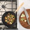 Sur La Table Kitchen Essential Main Canteen 9.5″ Pre-Seasoned Cast Iron Skillet w/Wood Handle, Natural Nonstick Lightweight Frying Pan for Searing, Sautéing & Everyday Cooking – Blue(Juniper Green (Skillet))