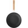 Sur La Table Kitchen Essential Main Canteen 9.5″ Pre-Seasoned Cast Iron Skillet w/Wood Handle, Natural Nonstick Lightweight Frying Pan for Searing, Sautéing & Everyday Cooking – Blue(Eggshell White (Skillet))