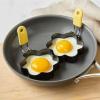 Sur La Table Nonstick Flower Egg Rings, Set of 2, Black