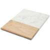 Sur La Table Rectangular Marble and Acacia Wood Serving Board, White