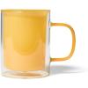 Sur La Table Colored Double-Wall Mug, Light Yellow