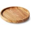Sur La Table Italian Olivewood Lazy Susan – 10.5″ Round Rotating Serving Tray with Raised Edge, Warp-Resistant Wood for Condiments, Spices, Coffee Pods, or Table Centerpiece