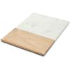 Sur La Table Rectangular Marble and Acacia Wood Serving Board, White