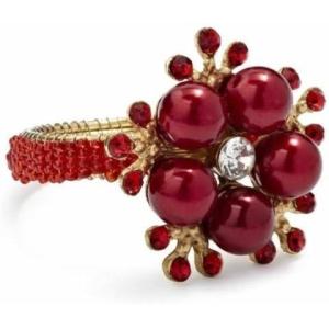 Sur La Table Beaded Flower Napkin Rings-Set of 4