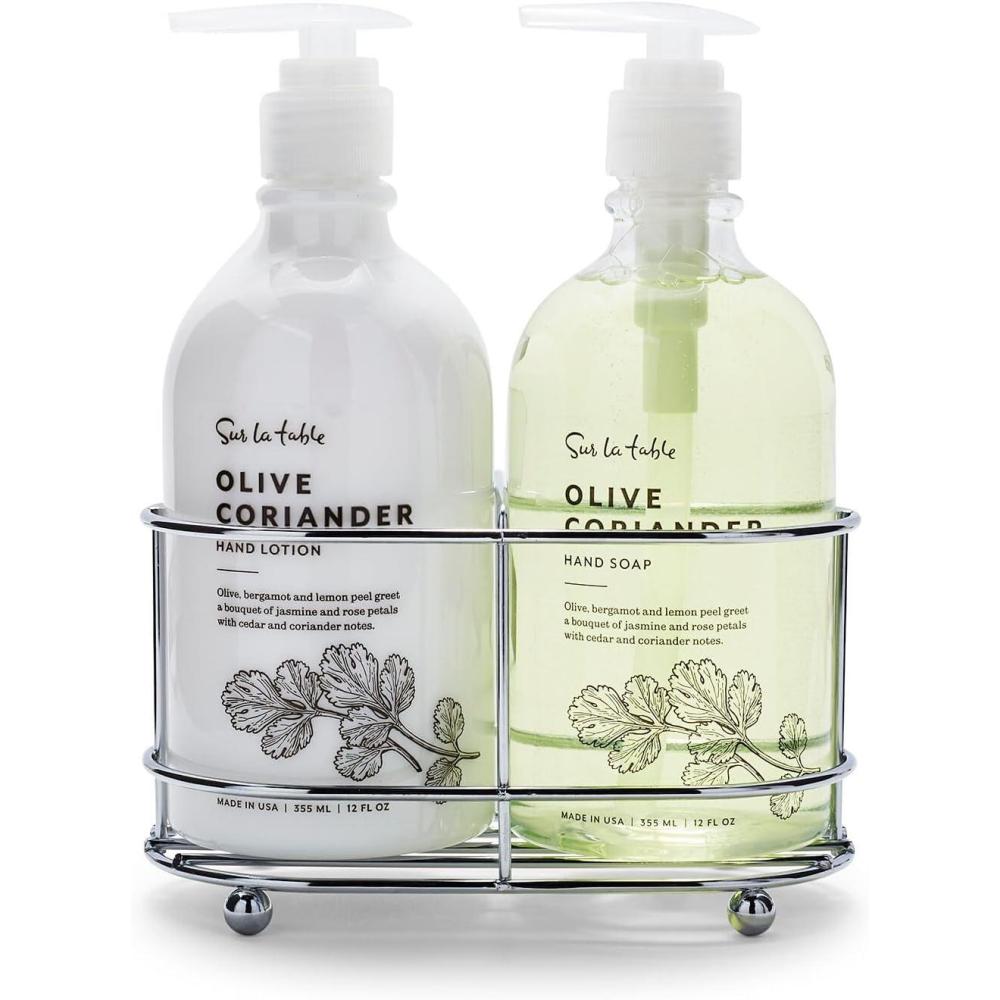 imageSur La Table Hand Soap amp Lotion Caddy Set 12 oz Olive Coriander