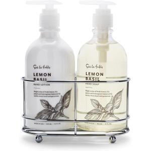Sur La Table Hand Soap & Lotion Caddy Set, 12 oz, Lemon Basil