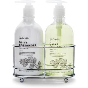 Sur La Table Hand Soap & Lotion Caddy Set, 12 oz, Olive Coriander