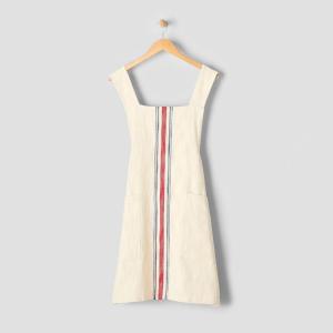 Sur La Table Cotton Smock Apron – Durable, Absorbent & Lightweight Cooking Apron with Textured Woven Design, Easy On/Off, 30″ x 39″