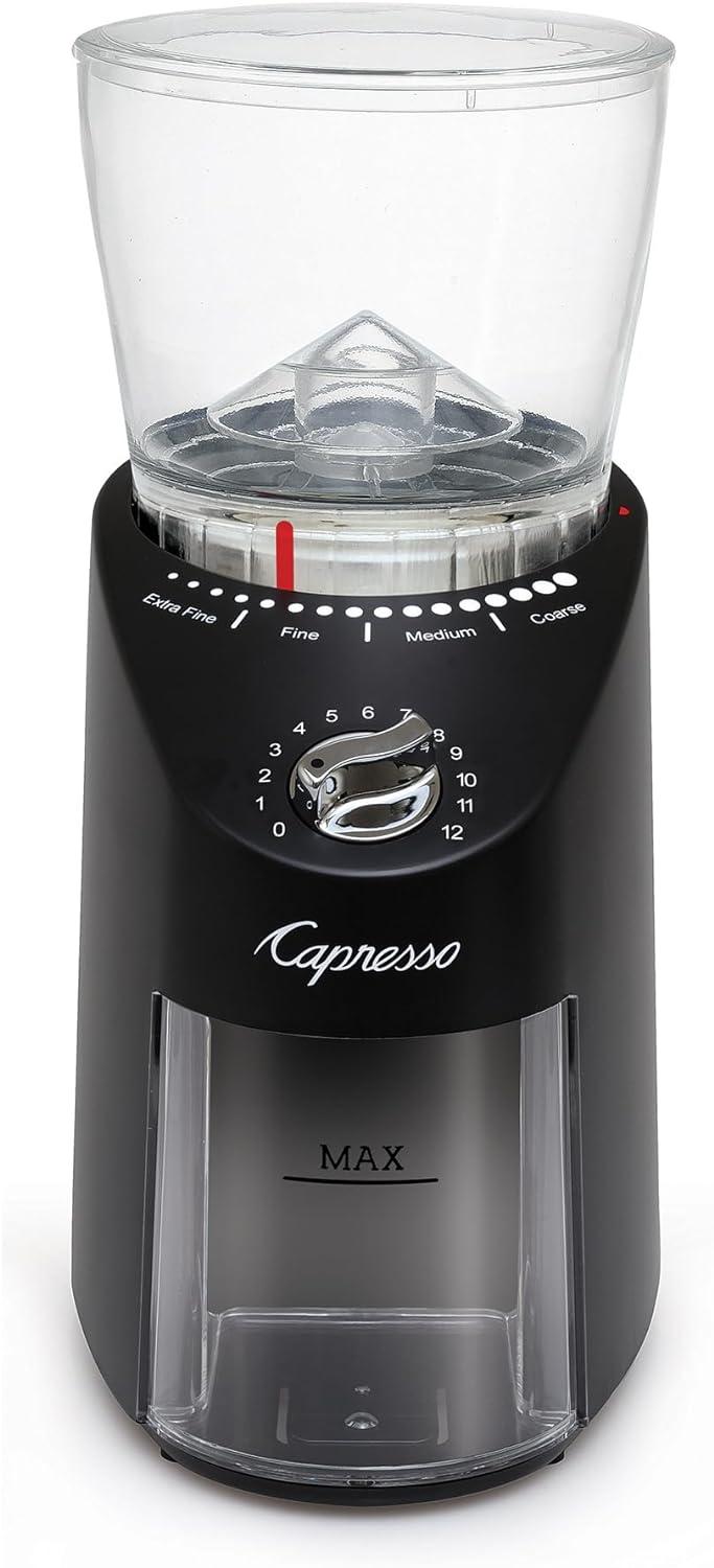 imageCapresso Infinity Plus Conical Burr Grinder BlackBlack