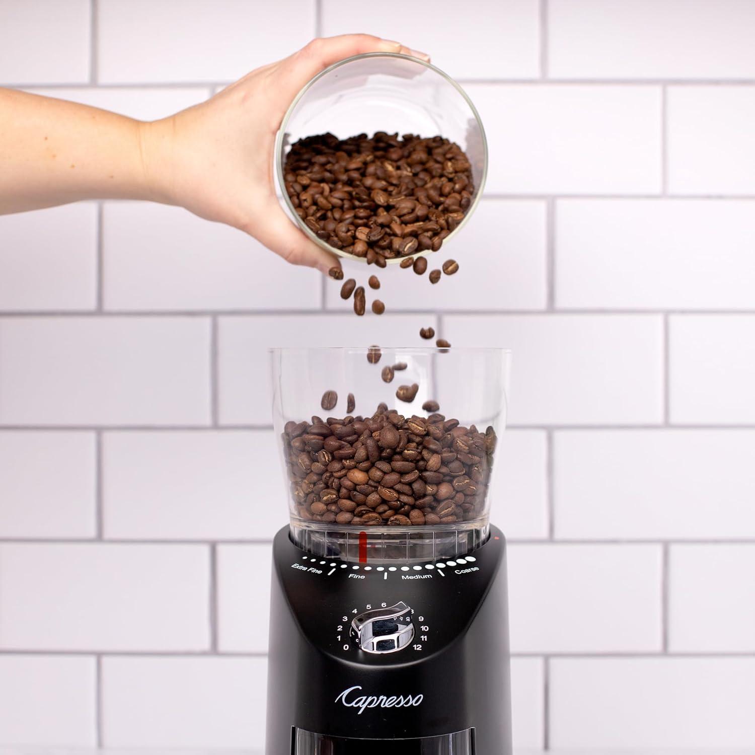 imageCapresso Infinity Plus Conical Burr Grinder BlackBlack