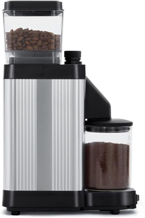 imageTechnivorm Moccamaster 49522 KM5 Burr Coffee Grinder Matte WhitePolished Silver