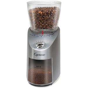 Capresso Infinity Plus Conical Burr Grinder, Black(Stainless Steel)