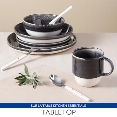 Sur La table | Cookware, cutlery, cutlery and baking utensils, 10-piece kitchen essential set, PFA-free titanium ceramic nonstick forged aluminum inner cookware and cookware set – blue – suitable for induction cooktops