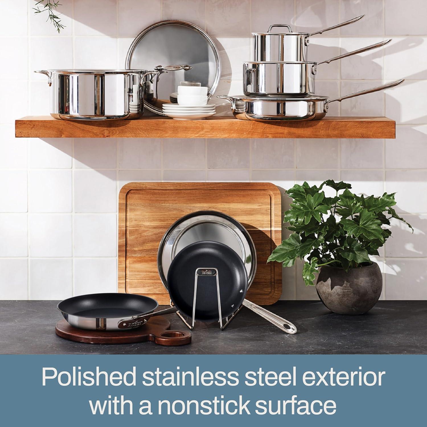 imageAllClad D3 Pro Nonstick 3ply Bonded Cookware 10 inch Fry Pan and Spatula