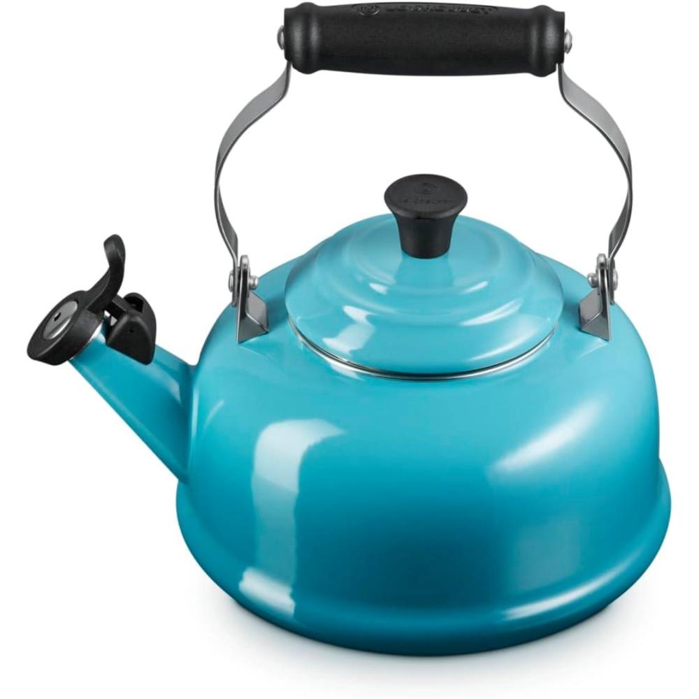 imageLe Creuset Enamel On Steel Whistling Tea Kettle 17 qt CeriseCaribbean