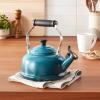 Le Creuset Enamel On Steel Whistling Tea Kettle, 1.7 qt., Cerise(Deep Teal)